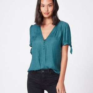 Paige Emerie top in dark aqua, x-small